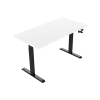 123inkt slinger zit-sta bureau zwart onderstel wit blad 160 x 80 cm  302602 - 2