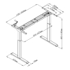 123inkt slinger zit-sta bureauonderstel zwart BUR.SLI.BL 302582 - 2