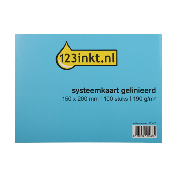 123inkt steekkaart gelijnd 150 x 200 mm (100 stuks) K-6106C 301422 - 1