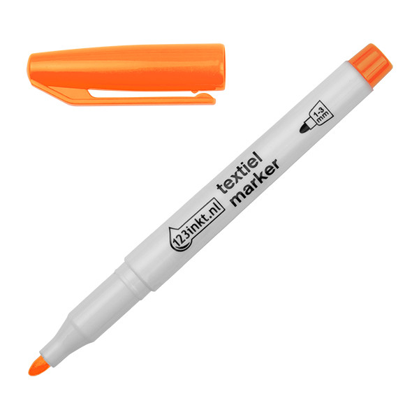 123inkt textielmarker oranje (1 - 3 mm rond) 300844 - 1