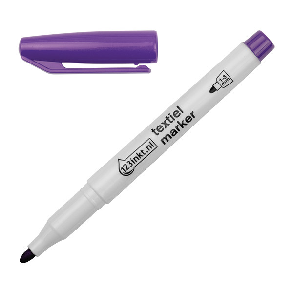 123inkt textielmarker paars (1 - 3 mm rond) 300845 - 1