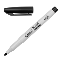 123inkt textielmarker zwart (1 - 3 mm rond) 300840