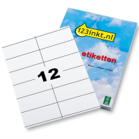 123inkt universele etiketten A4 105 x 48 mm wit (1.200 etiketten) FSC® Mix Credit 060218