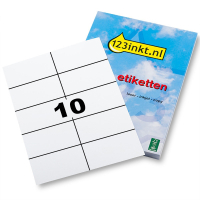 123inkt universele etiketten A4 105 x 57 mm wit (250 etiketten) FSC® Mix Credit  060323