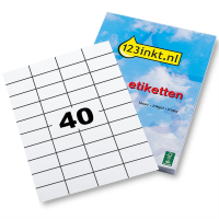 123inkt universele etiketten A4 52,5 x 29,7 mm wit (4000 etiketten) FSC® Mix Credit