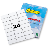 123inkt universele etiketten A4 70 x 37 mm wit (600 etiketten) FSC® Mix Credit
