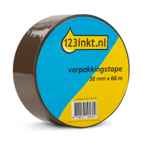 123inkt verpakkingstape bruin 38 mm x 66 m (1 rol) 57166-00000-05C 301778