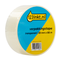 123inkt verpakkingstape transparant 38 mm x 66 m (1 rol) 57165-00000-05C 301986