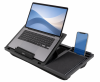 123inkt verstelbare laptopstandaard met schootkussen en muismat zwart 302727 - 1