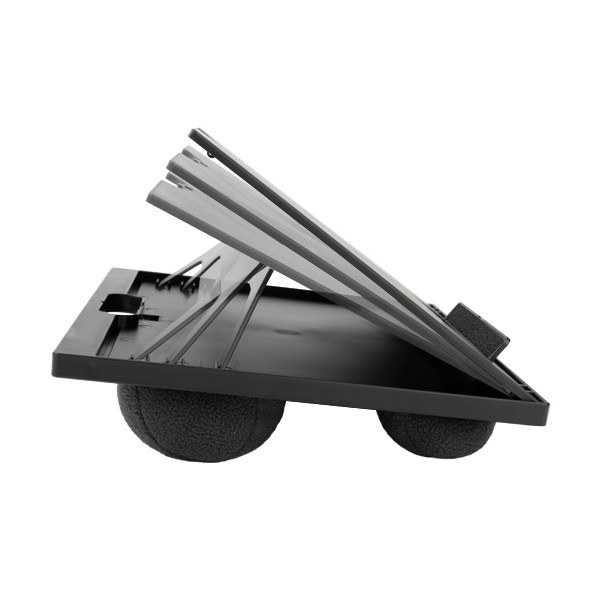 123inkt verstelbare laptopstandaard met schootkussen zwart 302726 - 1