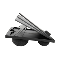 123inkt verstelbare laptopstandaard met schootkussen zwart 302726