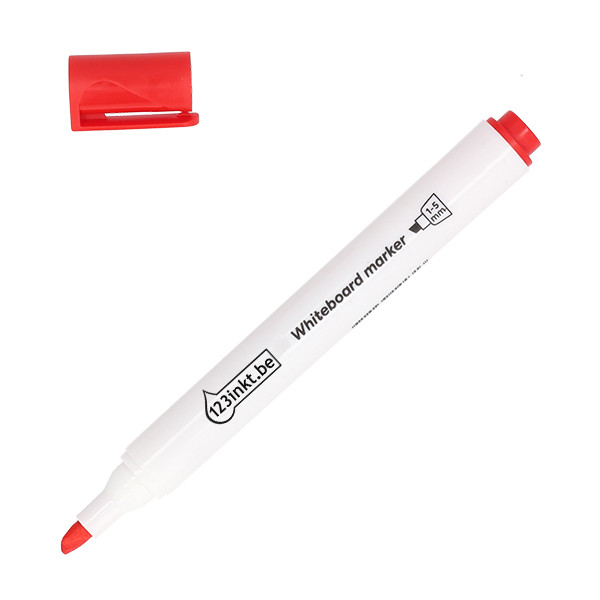 123inkt whiteboard marker rood (1 - 5 mm beitel) 302968 - 1