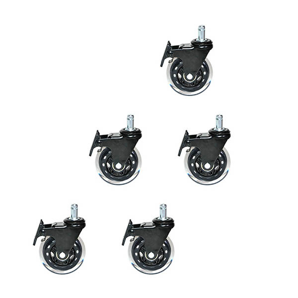 123inkt zachte zwenkwielen set voor 123inkt bureaustoel (5 stuks) 302673 - 1