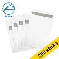 123inkt zak-envelop wit 229 x 324 mm - C4 venster links gegomd (250 stuks) 123-303090 209076 303090C 300945