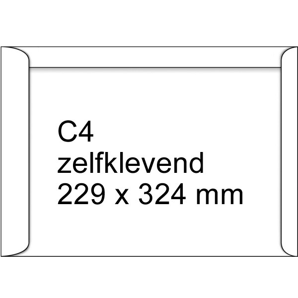 123inkt zak-envelop wit 229 x 324 mm - C4 zelfklevend (10 stuks) 123-303580-10 300942 - 1