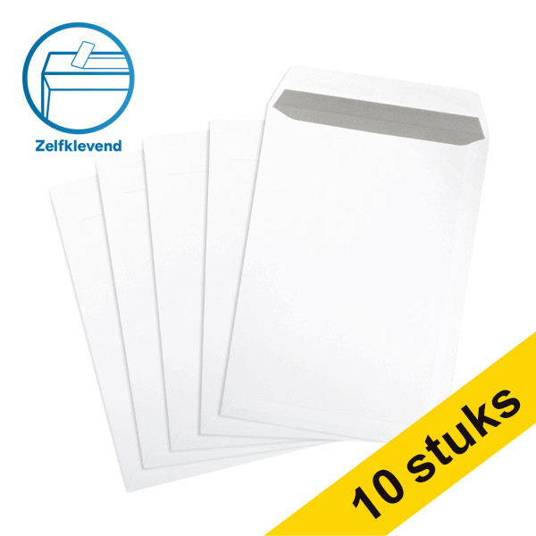 123inkt zak-envelop wit 229 x 324 mm - C4 zelfklevend (10 stuks) 123-303580-10 300942 - 1