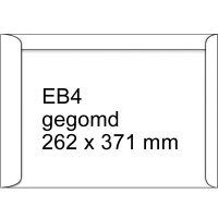 123inkt zak-envelop wit 262 x 371 mm - EB4 gegomd (250 stuks) 123-303200 209084 303200C 300951