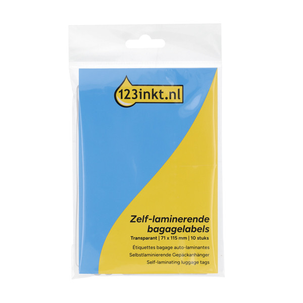 123inkt zelf-laminerende bagagelabels 71 x 115 mm (10 stuks) 302920 - 1