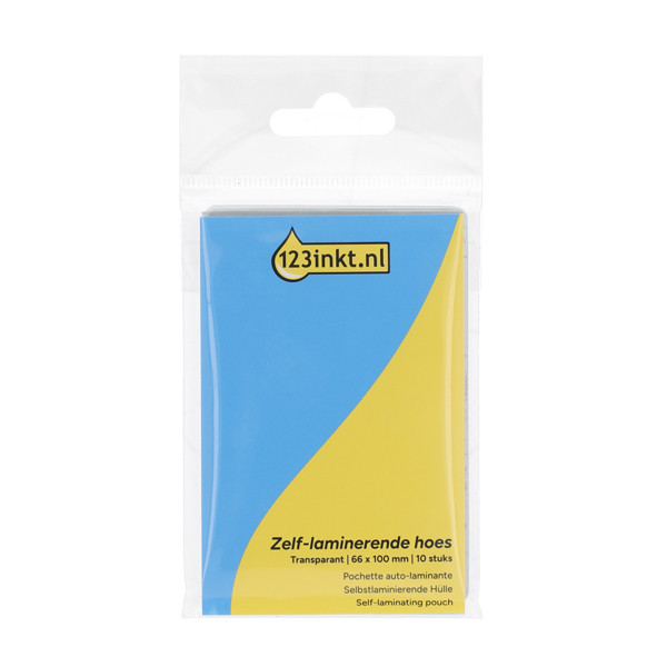 123inkt zelf-laminerende hoes 66 x 100 mm (10 stuks) 302922 - 1