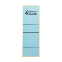 123inkt zelfklevende rugetiketten breed 61 x 191 mm blauw (10 stuks)