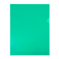 123inkt zichtmap groen transparant A4 120 micron (100 stuks) 54838C 390553