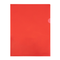 123inkt zichtmap rood transparant A4 120 micron (100 stuks)