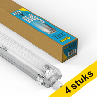 Aanbieding: 4x 123led LED TL armatuur 120 cm incl. TL buis 4000K (840) 2220 lumen High Efficiency IP65 12W (36W)