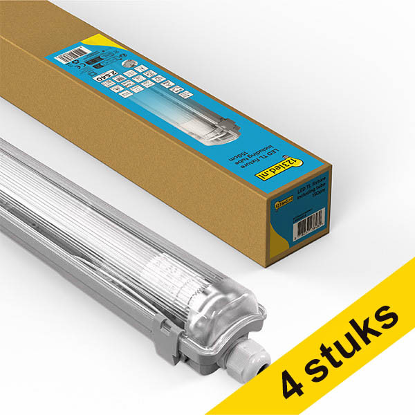 Aanbieding: 4x 123led led TL-armatuur 150 cm | incl. TL buis | 4000K (840) | 2640 lumen | IP65 | 22W (58W) LDR08815 - 1