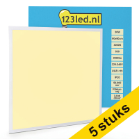 Aanbieding: 5x 123led paneel 60x60 cm warm wit | 3000K | 3900 lumen (30W) LDR08665