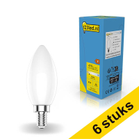 Aanbieding: 6x 123led E14 filament ledlamp kaars mat dimbaar 4,5W (40W)