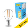 Aanbieding: 6x 123led E14 filament ledlamp kogel 2.5W (25W) LDR01885 - 1