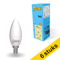 Aanbieding: 6x 123led E14 ledlamp kaars mat 2700K 4.9W (40W)