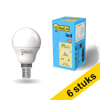 Aanbieding: 6x 123led E14 ledlamp kogel mat 4000K 2.5W (25W)