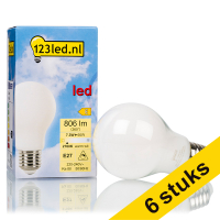 Aanbieding: 6x 123led E27 led-lamp peer mat dimbaar 7.3W (60W) LDR01615