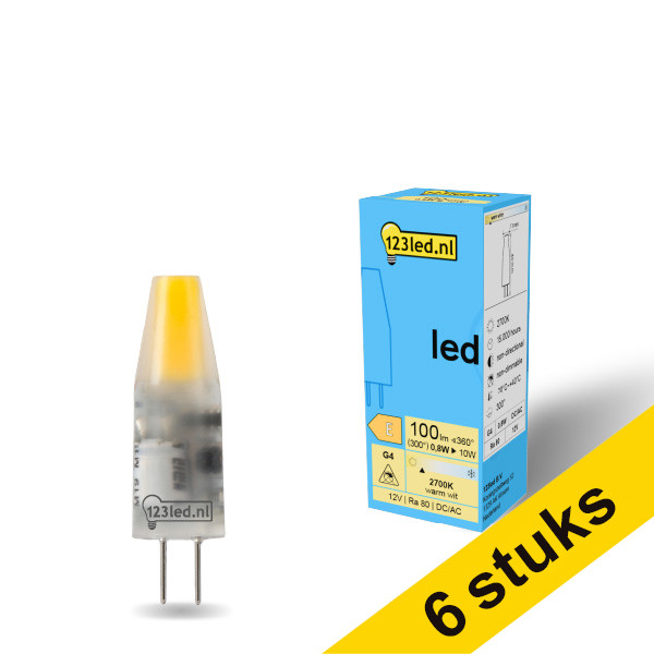 Aanbieding: 6x 123led G4 ledcapsule 1W (10W) LDR01935 - 1
