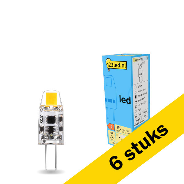 Aanbieding: 6x 123led G4 ledcapsule dimbaar 1.1W (14W) LDR01939 - 1