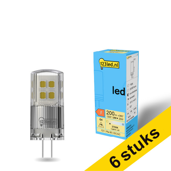 Aanbieding: 6x 123led G4 ledcapsule dimbaar 2W (20W) LDR01931 - 1