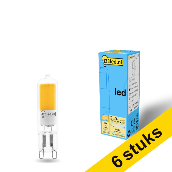 Aanbieding: 6x 123led G9 ledcapsule helder 2.2W (25W) LDR01955 - 1