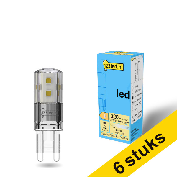 Aanbieding: 6x 123led G9 ledcapsule helder 2.6W (30W) LDR01951 - 1