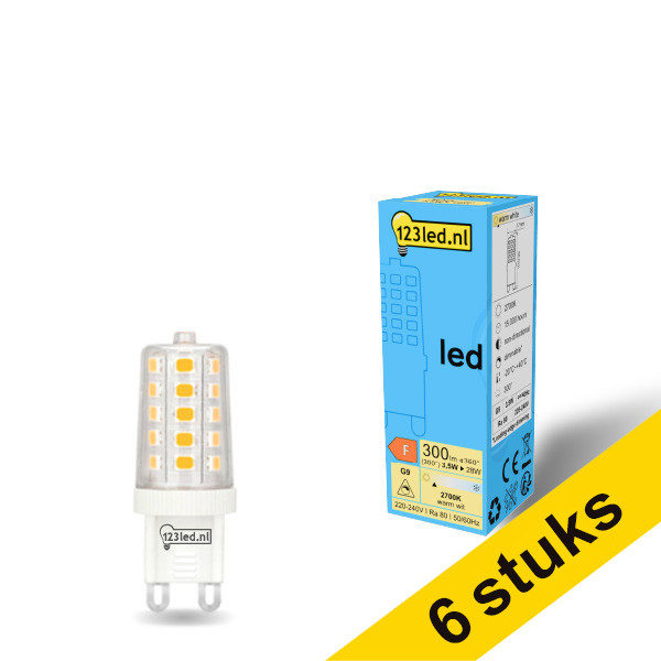 Aanbieding: 6x 123led G9 ledcapsule helder dimbaar 3.5W (28W) LDR01959 - 1