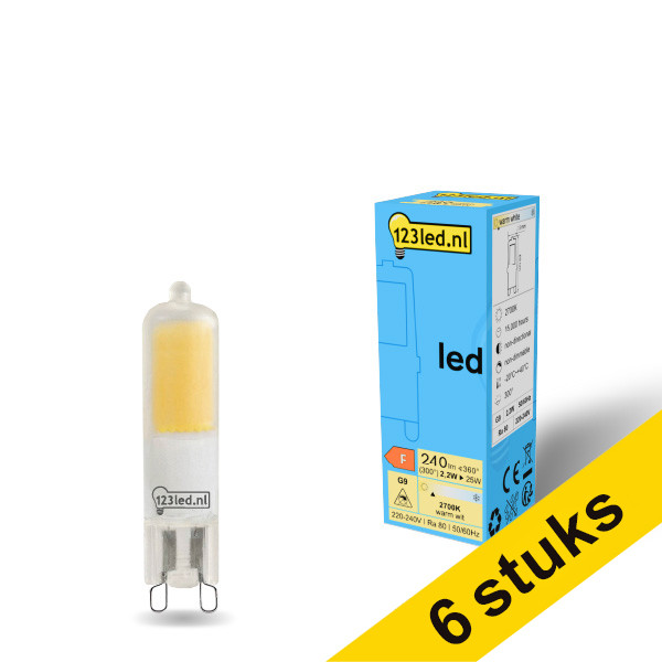 Aanbieding: 6x 123led G9 ledcapsule mat 2.2W (25W) LDR01953 - 1