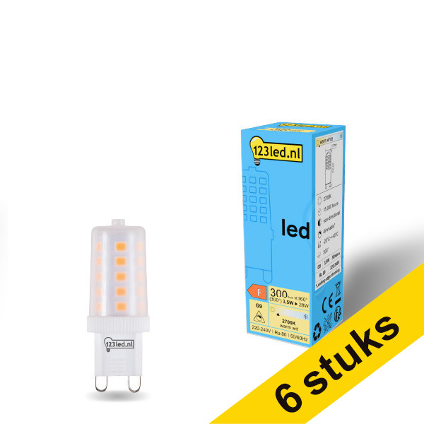 Aanbieding: 6x 123led G9 ledcapsule mat dimbaar 3.5W (28W) LDR01957 - 1