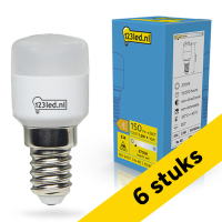 Aanbieding: 6x 123led ledlamp E14 | Buis T26 | Mat | 2700K | 1.3W (16W)
