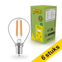 Aanbieding: 6x 123led ledlamp E14 kogel G45 Ultra Efficient filament helder 2700K 2.2W (40W)