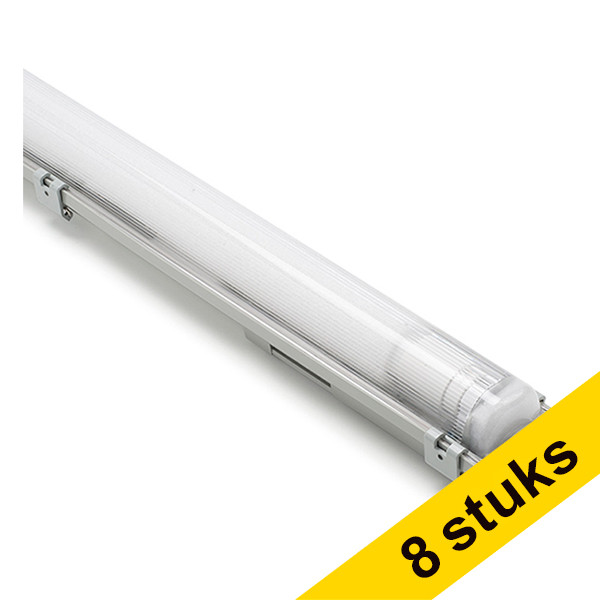 Aanbieding: 8x 123led IP65 TL-armatuur 150 cm | 4000K | 2640 lumen (22W) incl. TL-buis LDR08630 - 1