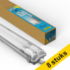 Aanbieding: 8x 123led LED TL armatuur 120 cm incl. TL buizen 4000K (840) 4320 lumen IP65 2x 18W LDR08813 - 1