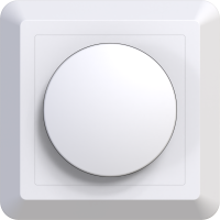 Dimmerknop incl. centraalplaat en raamwerk | wit | 123led huismerk
