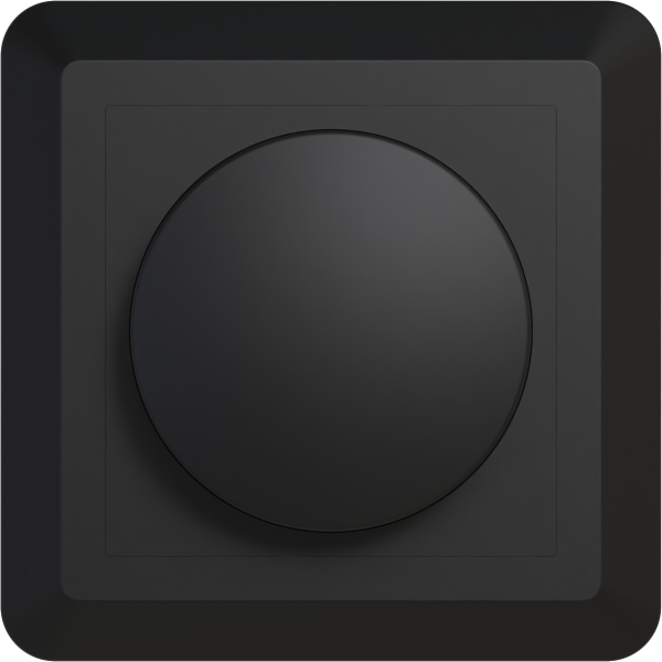 Dimmerknop incl. centraalplaat en raamwerk | zwart | 123led huismerk LDR02456 - 1