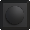 Dimmerknop incl. centraalplaat en raamwerk | zwart | 123led huismerk LDR02456 - 1