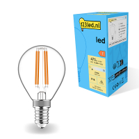 123led E14 filament ledlamp kogel 4.5W (40W) LDR01886